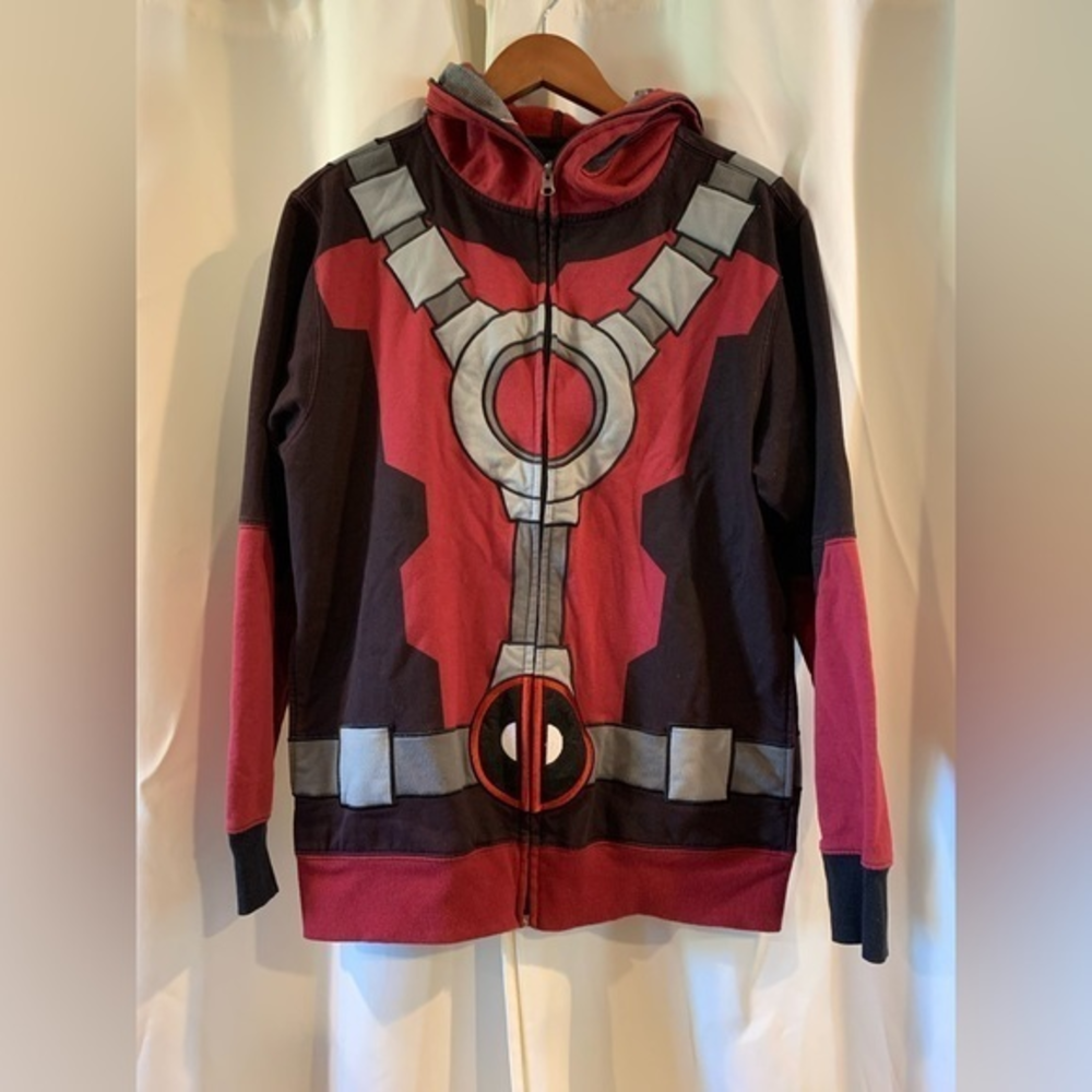 Deadpool Marvel Comics Mad Engine‎ Full Zip Costume / Cosplay Hoodie - Size M